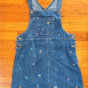 Vintage kids Butterscotch dressall with floral embroidery